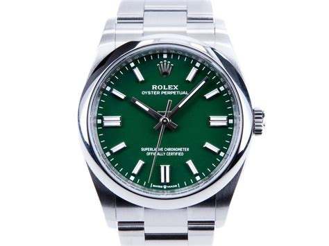 rolex verde cinturino verde pelle|Orologio Rolex Oyster Perpetual 36 in acciaio Oystersteel.